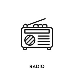 radio vector icon. radio sign symbol. Modern simple icon element for your design