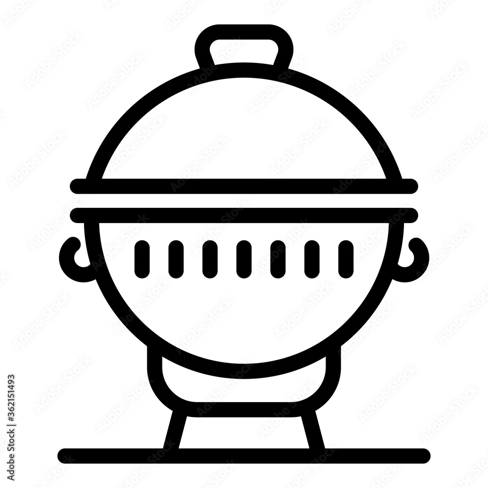 Poster round brazier icon. outline round brazier vector icon for web design isolated on white background