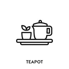 teapot vector icon. teapot sign symbol. Modern simple icon element for your design