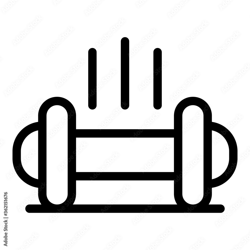 Poster dumb bell icon. outline dumb bell vector icon for web design isolated on white background