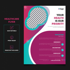 Medical Healthcare Flyer Template | Hospital Clinic Service Flyer, Poster, Leaflet 