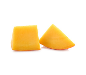 mango slice isolated on white background Clipping Path