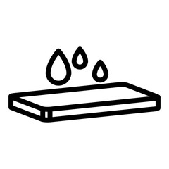 Water protection glass phone icon. Outline water protection glass phone vector icon for web design isolated on white background