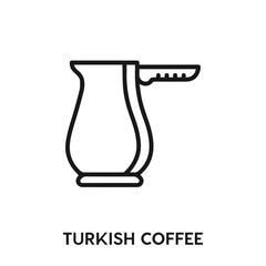 turkish coffee vector icon. turkish coffee sign symbol. Modern simple icon element for your design