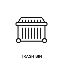 trash bin vector icon. trash bin sign symbol. Modern simple icon element for your design