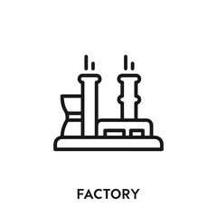 factory vector icon. factory sign symbol. Modern simple icon element for your design
