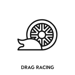 drag racing vector icon. drag racing sign symbol. Modern simple icon element for your design
