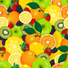 seamless fruits pattern