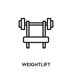 weightlifting vector icon. weightlifting sign symbol. Modern simple icon element for your design