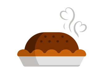 birthday cake icon vector illustration glyph style design. isolated on white background