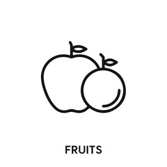 fruits vector icon. fruits sign symbol. Modern simple icon element for your design