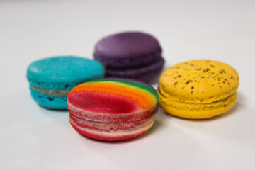 Coloured macaroons with different fillings