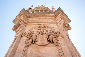 Ostuni, the white town in south of Italy. Old town of Ostuni during a sunny day, the white village. It is a turistic destination in Puglia in the summer