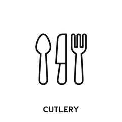cutlery vector icon. fork spoon knife sign symbol. Modern simple icon element for your design