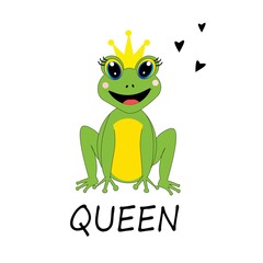 cute frog illustration, vector, design , greeting card