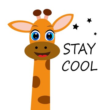 cute giraffe illustration, vector, design , greeting card