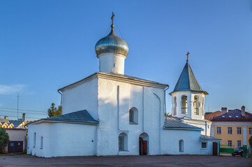 Fototapeta na wymiar Church Protection of the Theotokos, Pskov, Russia