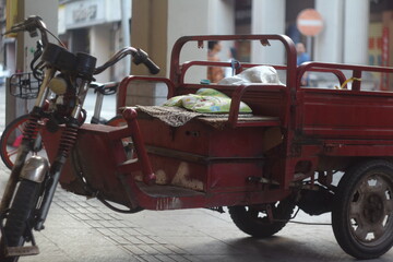 Fototapeta na wymiar rickshaw in China