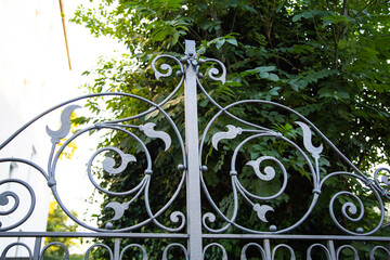 Fototapeta na wymiar Wrought iron gate, blacksmithing, Munich