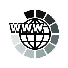 world wide web icon vector