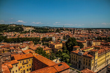 Fototapeta na wymiar Panoramic cityscape of Verona, Veneto, Italy