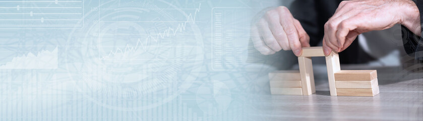 Concept of association; panoramic banner