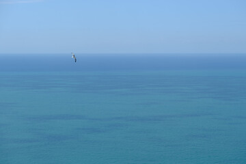 Obraz premium Panorama del Mar Ligure dalla frazione di Montemarcello ad Ameglia, in Liguria.