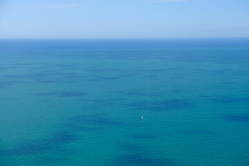 Obraz premium Panorama del Mar Ligure dalla frazione di Montemarcello ad Ameglia, in Liguria.