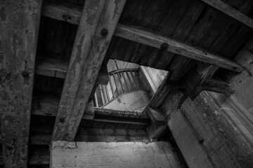 derelict factory in monochrome 