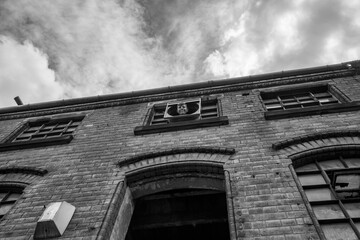 derelict factory in monochrome 