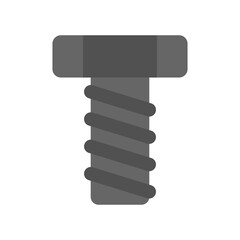 Screw icon illustration in flat design style. Bolt, nuts symbol.
