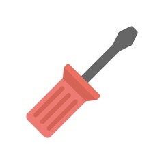 Screwdriver icon illustration in flat design style. Repair tool symbol.