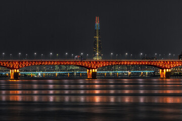 Fototapeta na wymiar Seongsu bridge at night