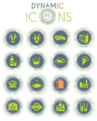 Milk industry dynamic icons
