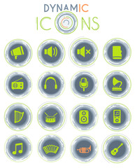 Music dynamic icons