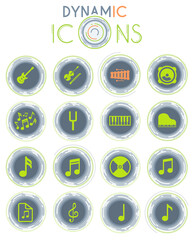 Music dynamic icons