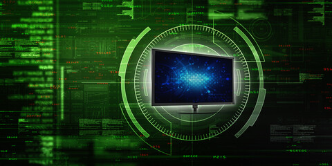 3d rendering Laptop with wifi
    