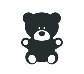 Teddy bear icon, teddy bear vector illustration