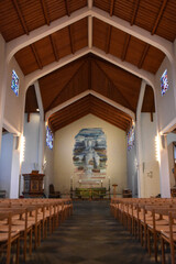Fototapeta na wymiar Interior of a church in Iceland