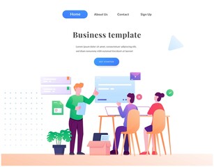 business web landing page template
