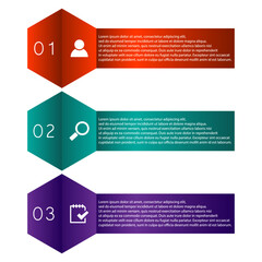 Infographic design template with 3 options, vector infographic business concept.