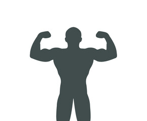 Bodybuilder  icon.  Gym icon.   Bodybuilding vector design. 