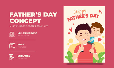 Father and Son Poster Design