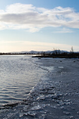 Fototapeta premium Frozen lake in Iceland