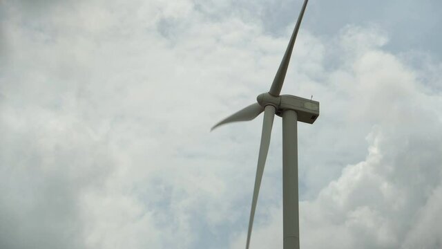 Close up of the rotating part of a wind turbine, Clean and Renewable Energy concept