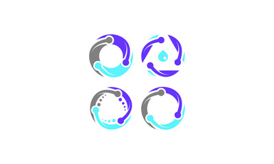 technology search logo icon vector symbol