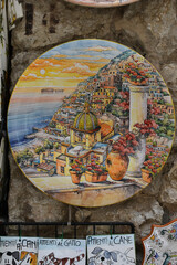 Obraz na płótnie Canvas Painted plate in Amalfi, Italy