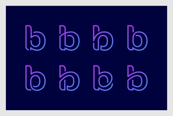 b monoline logo design