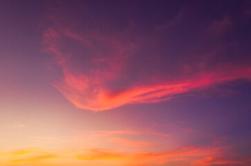 Fototapeta na wymiar sunset sky with clouds