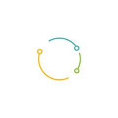 Obraz premium Circuit technology logo vector